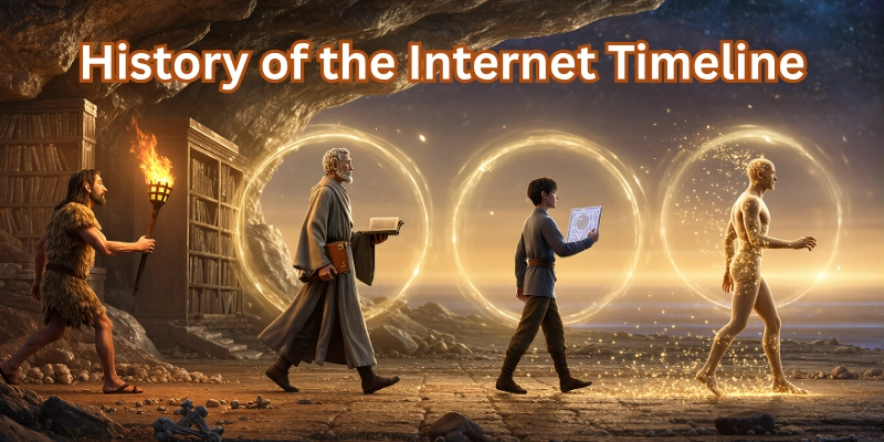 history of the internet timeline
